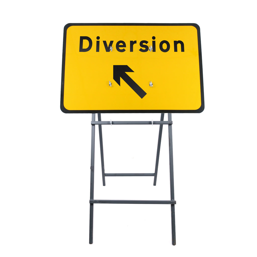 Diversion Up Left Sign Diagram 2702 | Quick Fit (Face Only) | 1050x750mm