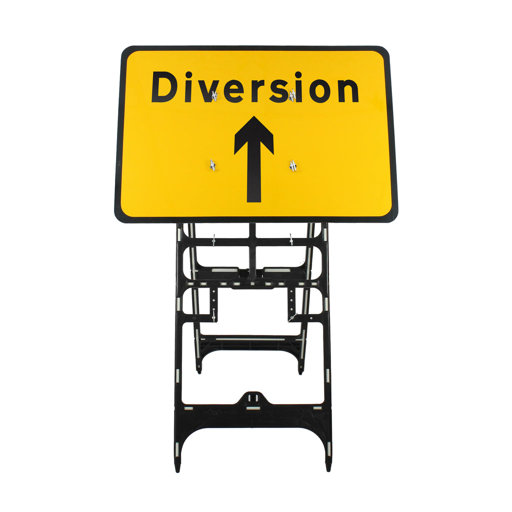 Diversion Ahead Sign Diagram 2702 | Quick Fit (face only) | 1050x750mm