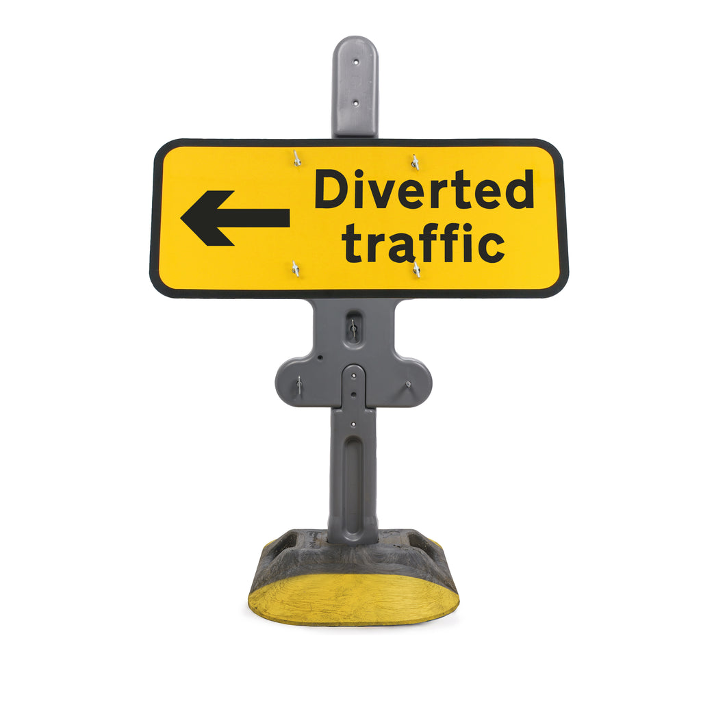 Diverted Traffic' Arrow Left Diagram 2703 | Quick Fit (face only) | 1050x450mm