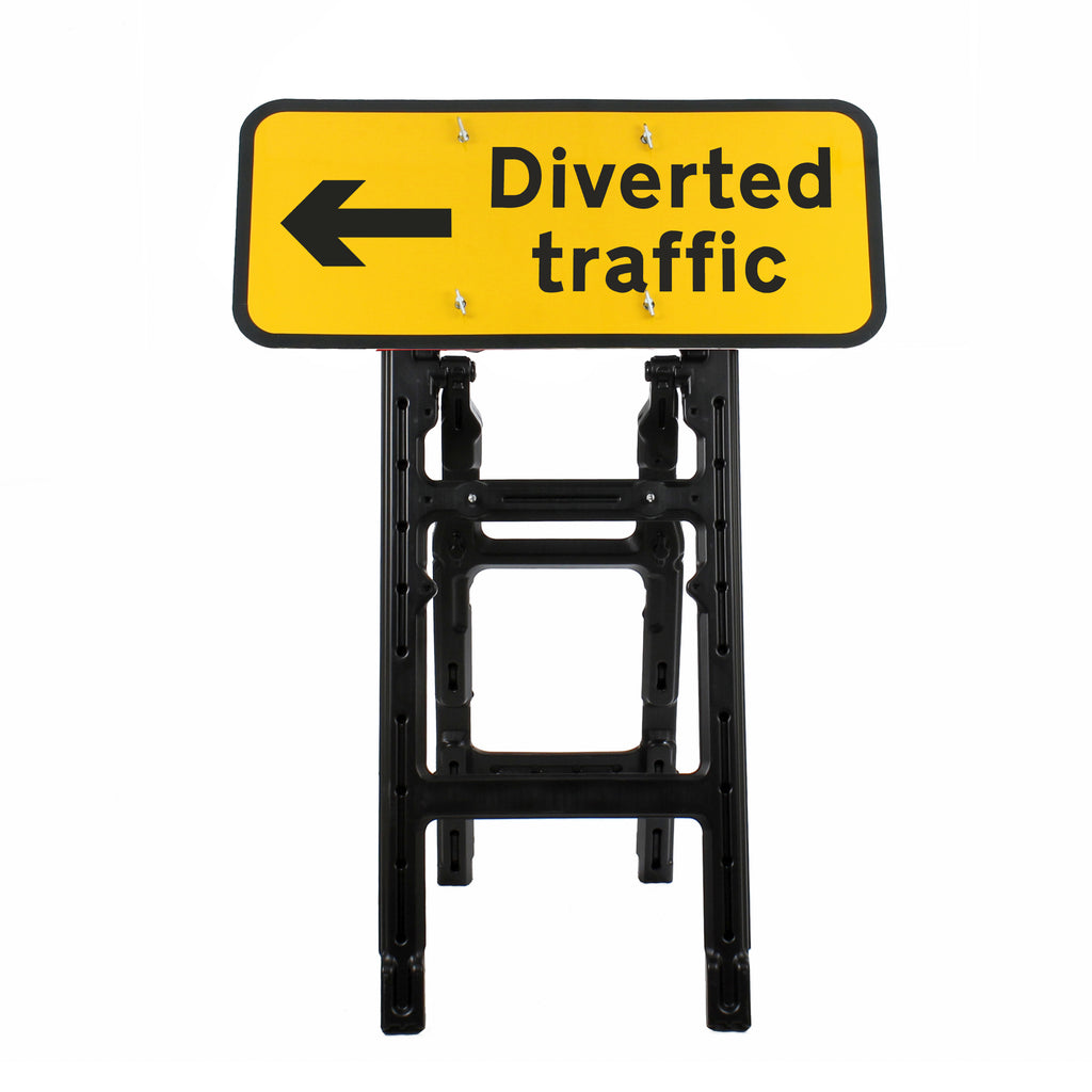 Diverted Traffic' Arrow Left Diagram 2703 | Quick Fit (face only) | 1050x450mm