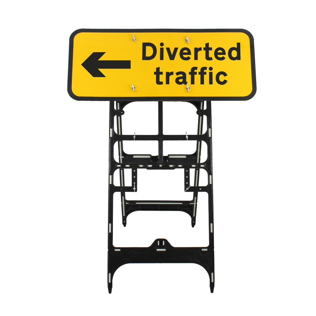 Diverted Traffic' Arrow Left Diagram 2703 | Quick Fit (face only) | 1050x450mm