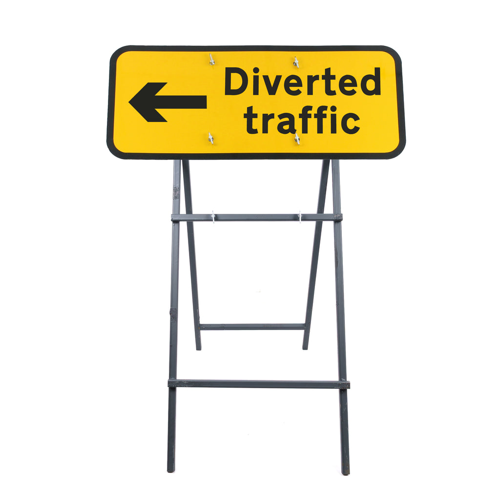 Diverted Traffic' Arrow Left Diagram 2703 | Quick Fit (face only) | 1050x450mm