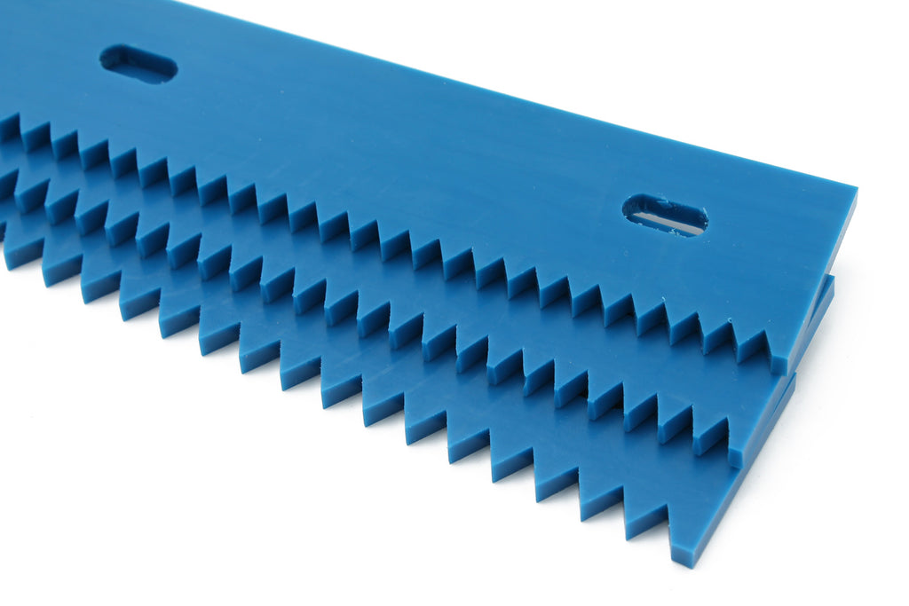 Dub'l-lif Replacement Blue Polyurethane Blade For Serrated Floor Squeegee