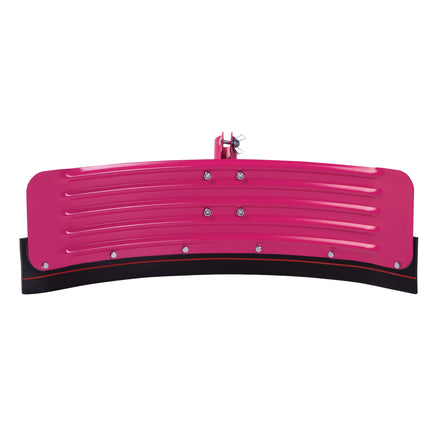 Red Stripe Curved Yard Squeegee Scraper (Pink / 22 Inch)