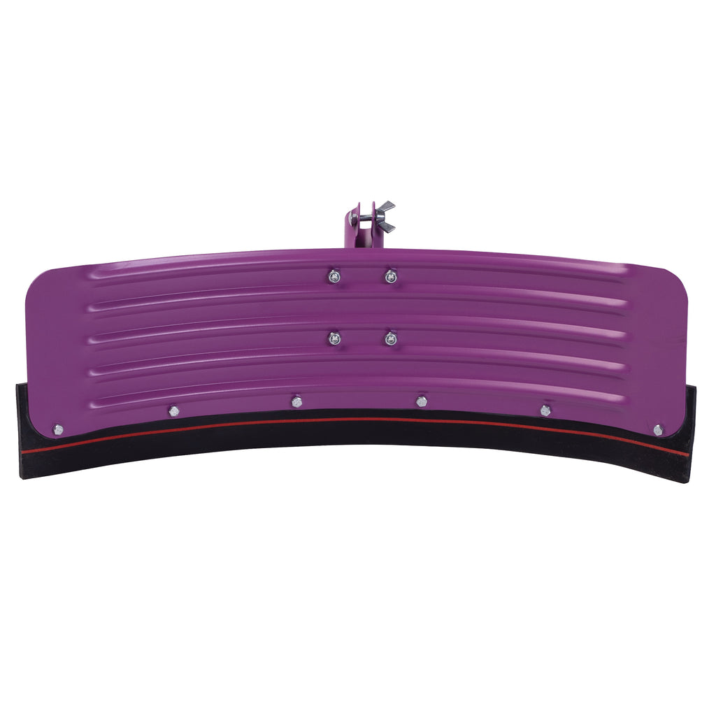 Red Stripe Curved Yard Squeegee Scraper (Purple / 22 Inch)