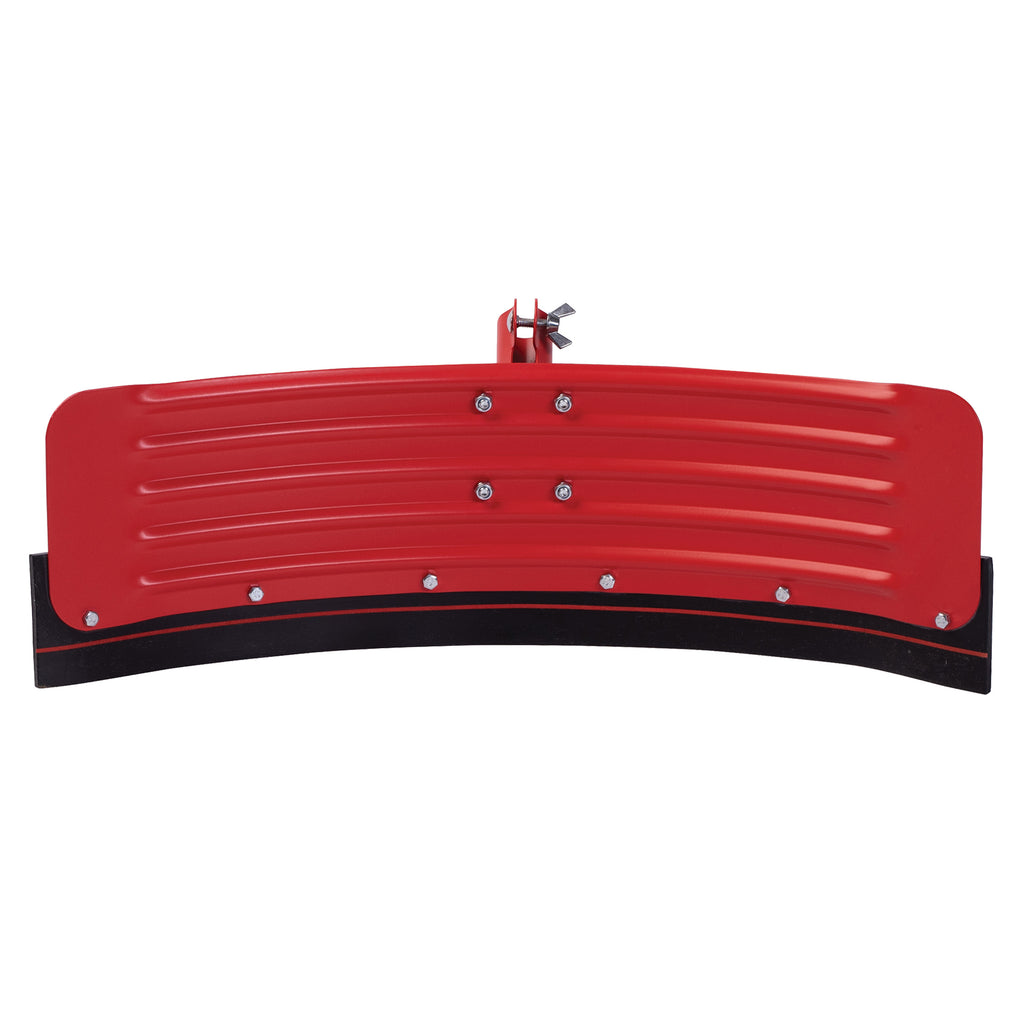 Red Stripe Curved Yard Squeegee Scraper (Red / 22 Inch)