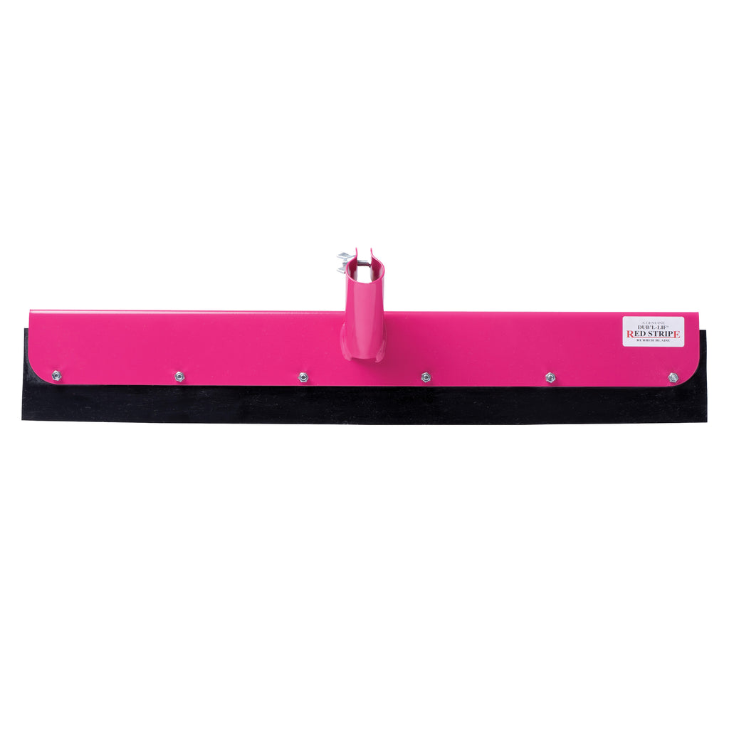 Red Stripe Straight Yard Squeegee Scraper (Pink / 22 Inch)