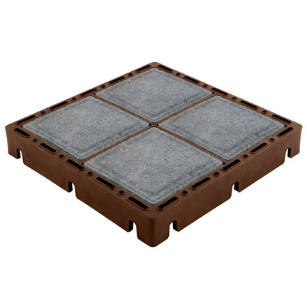 EcoGrid Bloxx Paving System | Concrete Inserts (Terracotta / Anthracite Concrete)