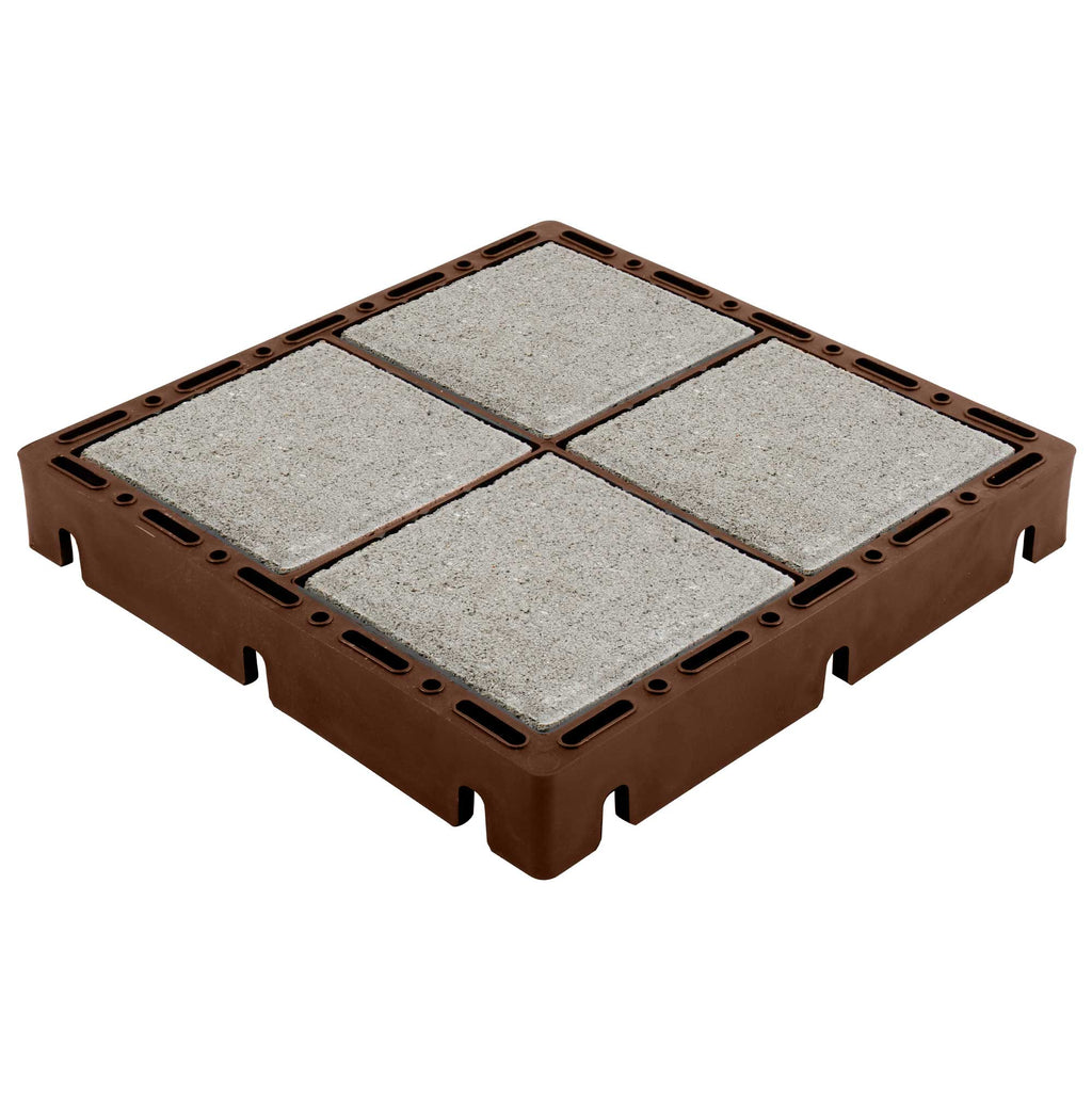 EcoGrid Bloxx Paving System | Concrete Inserts (Terracotta / Grey Concrete)