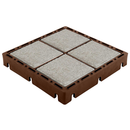 EcoGrid Bloxx Paving System | Concrete Inserts (Terracotta / Grey Concrete)