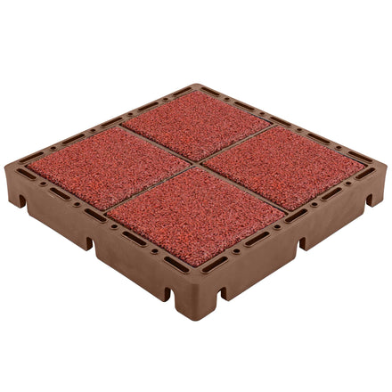 EcoGrid Bloxx Paving System | Rubber Inserts (Terracotta / Red Rubber)