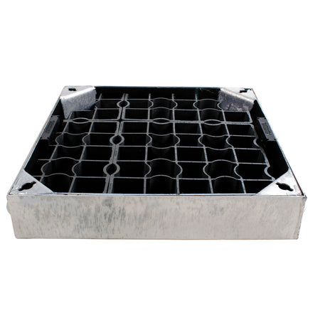 EcoGrid Grass & Gravel Manhole Cover Galvanised | 100mm Depth