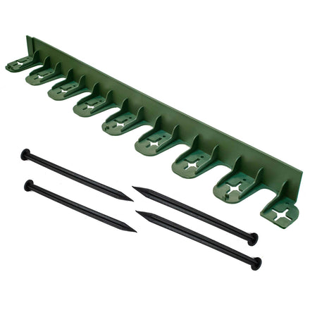 EcoGrid 800mm Flexible Plastic Lawn Edging System Inc. 4 Pins (Green)