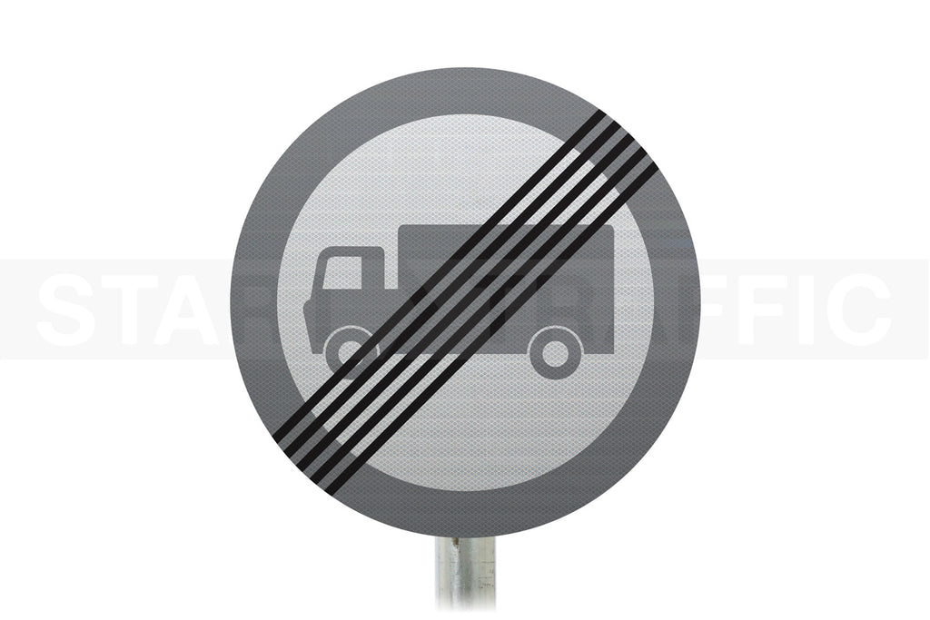 Goods Vehicles Prohibition Ends Post Mount Sign - 622.2 R2/RA2 (Face Only)