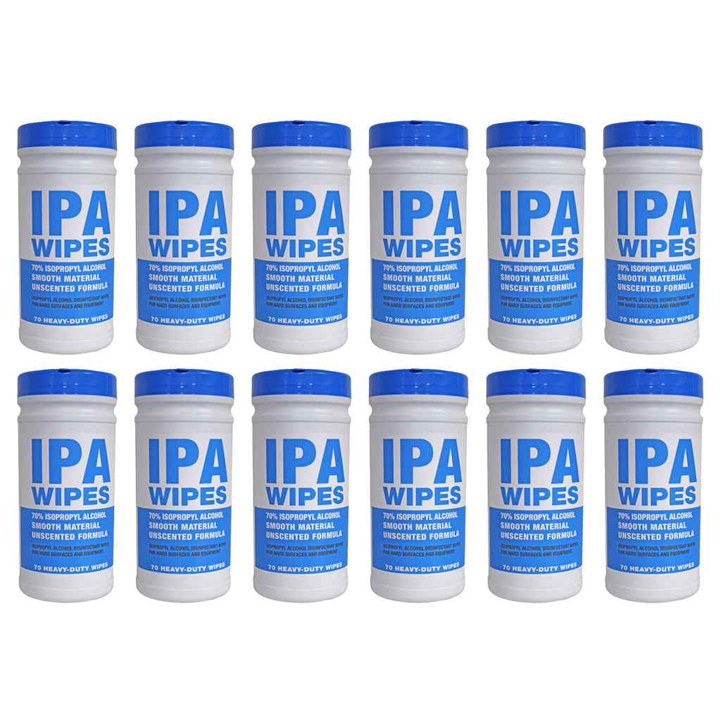 Fentex 2 Litre Tub of 70 Large IPA-Wipes Smooth Sheet (Full Box of 12)