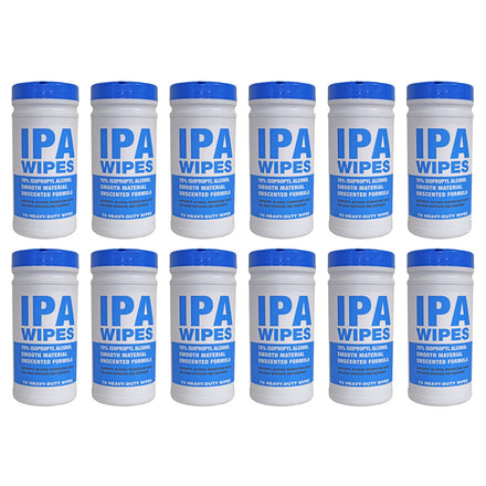 Fentex 2 Litre Tub of 70 Large IPA-Wipes Smooth Sheet (Full Box of 12)