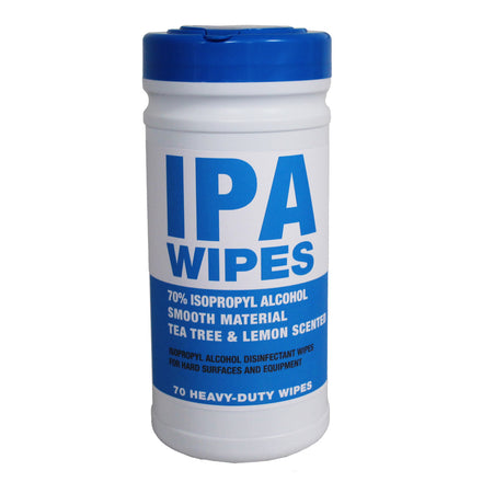 Fentex 2 Litre Tub of 70 Large IPA-Wipes Smooth Sheet Scented (Full Box of 12)