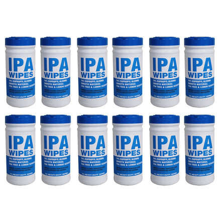 Fentex 2 Litre Tub of 70 Large IPA-Wipes Smooth Sheet Scented (Full Box of 12)