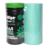 Fentex 2 Litre Tubs of 100 Large ViraWipes Wrapped with 24cm Dry Wiper Roll (Full Box of 6)