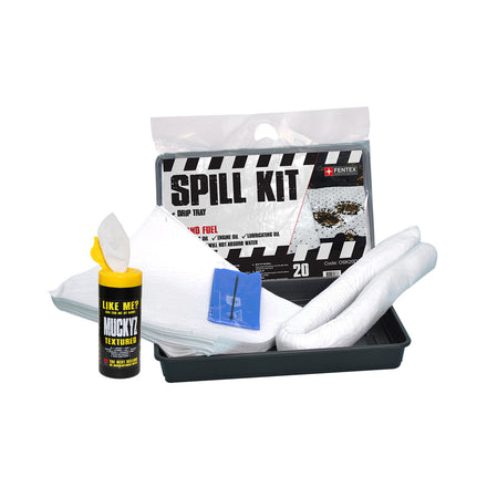 Fentex Oil and Fuel Spill Kit with Flexi Tray