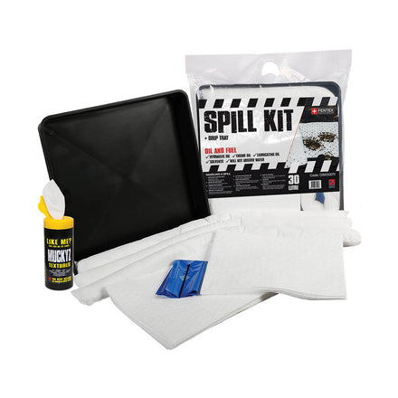 Fentex Oil and Fuel Spill Kit with Flexi Tray