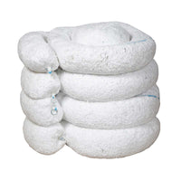 Fentex Marine Oil and Fuel Booms 20cm x 3m (No Inner Sock) - Net - Rope - Clips and Rings - Poly Pack (Pack of 4)