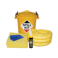 Chemical Spill Kit - Yellow Plastic Drum - 65L