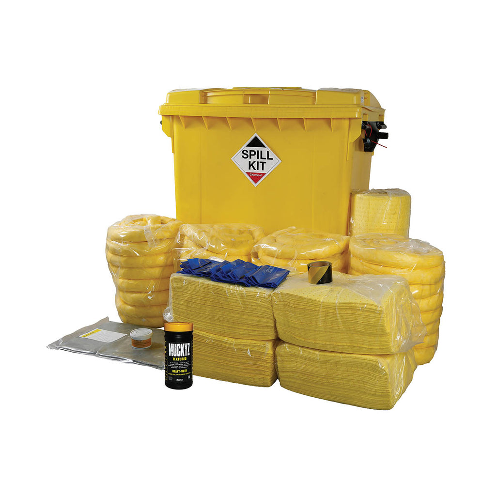 Fentex Chemical Spill Kit - 4 Wheeled Bin - 800L