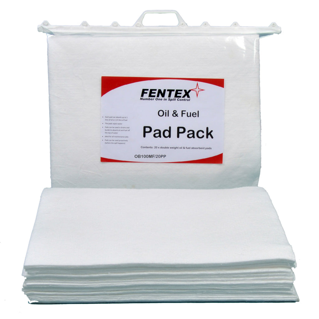 Fentex Double Weight Non Bonded Hydraulic Oil and Fuel Absorbent Pads