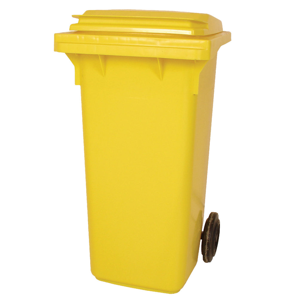 Fentex Empty 120 Litre Wheelie Bin: Yellow