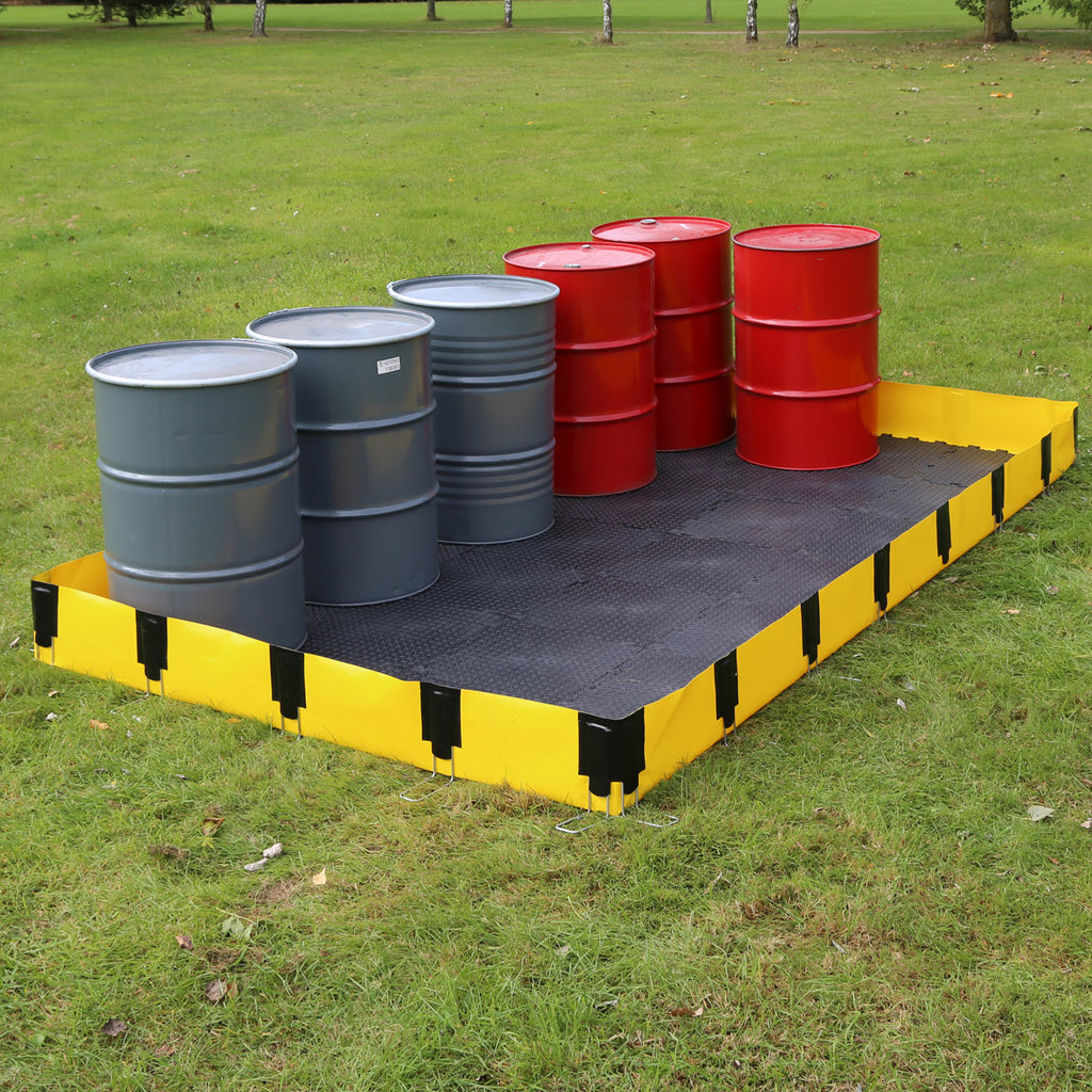 Fentex InstaBund® Fuel and Chemical Spill Containment with Corner and Central Supports