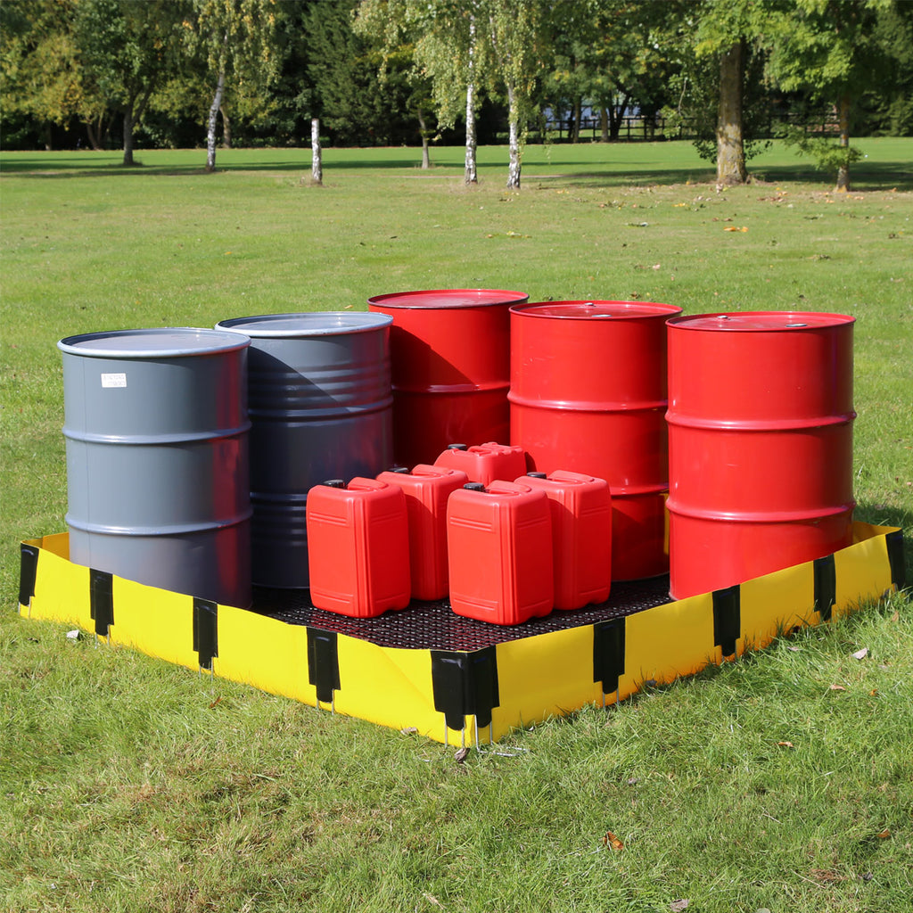 Fentex InstaBund® Fuel and Chemical Spill Containment with Corner and Central Supports