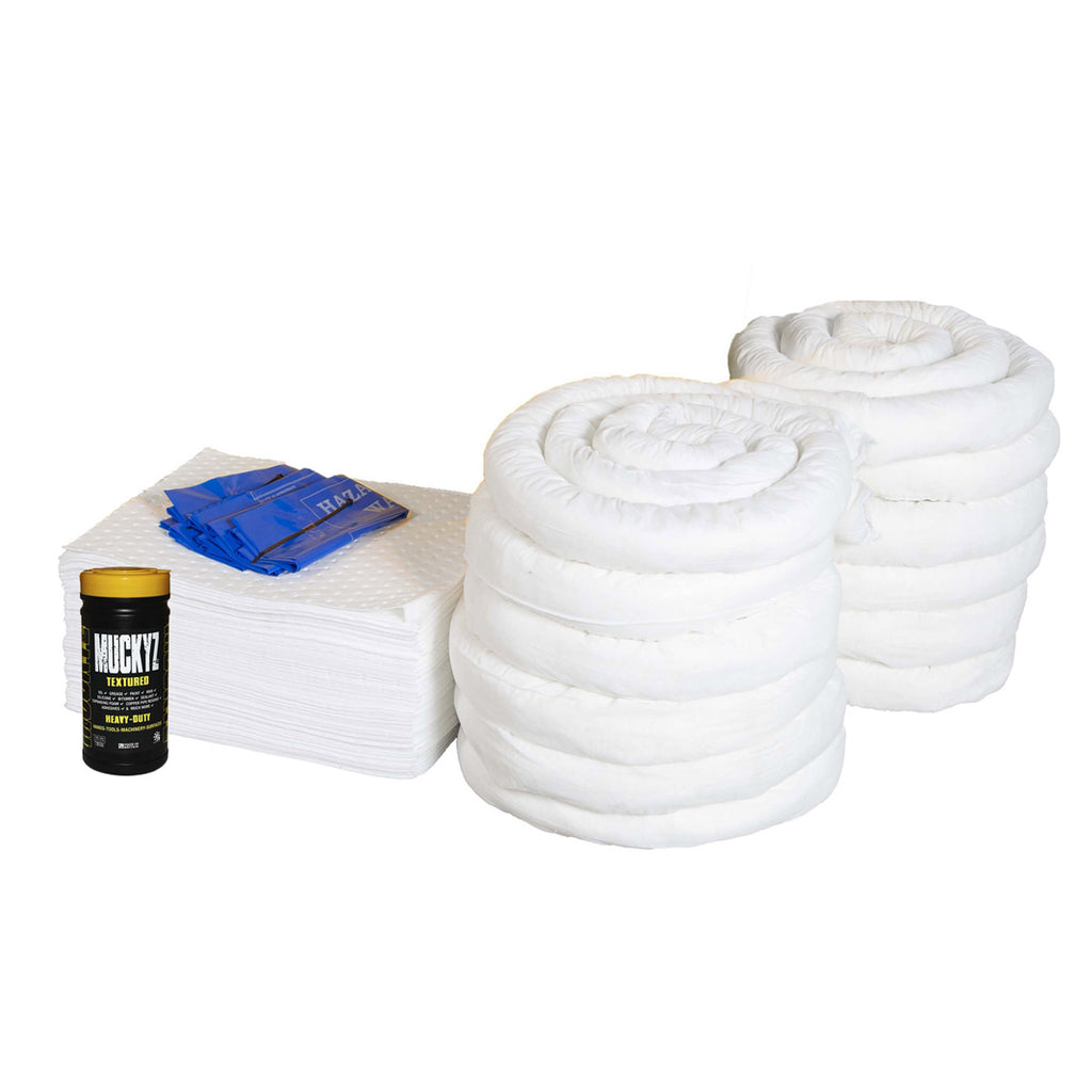 Set of white cloths and a container on a white background