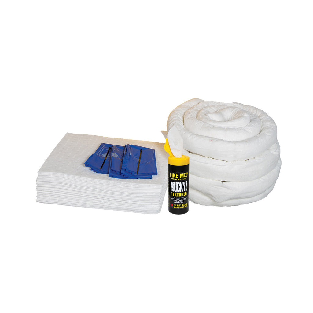 Fentex Refill Kit for Oil and Fuel Spill Kit - Yellow Plastic Drum - 90L