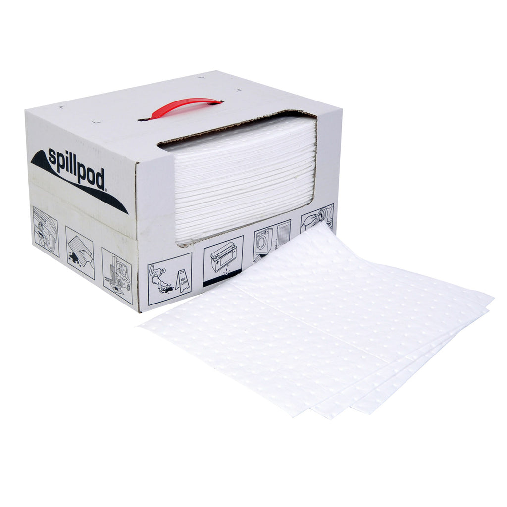 Fentex Spillpod® 75 Oil and Fuel Absorbent Pads 31cm x 39cm - Dispenser Box Datasheet
