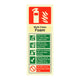 Fire Extinguisher Multi Chem ID Sign Rigid Plastic Portrait - 75mm x 200mm - 107R