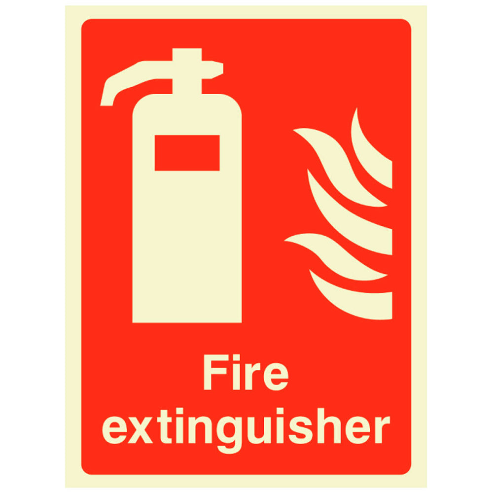 Fire Extinguisher Photoluminescent Sign Portrait - 150mm x 200mm - 502P