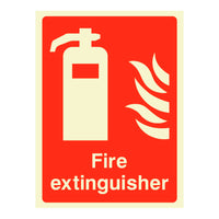 Fire Extinguisher Photoluminescent Sign Portrait - 200mm x 300mm - 512P