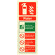 Fire Extinguisher Water ID Sign Rigid Plastic Portrait - 75mm x 200mm - 101R