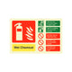 Fire Extinguisher Wet Chem ID Sign Rigid Plastic Landscape - 100mm x 150mm - 115R