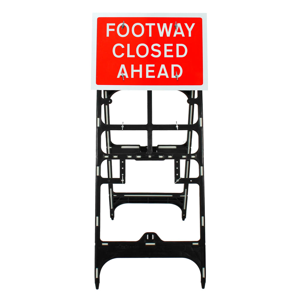 Footway Closed Ahead Sign | Quick Fit (Face Only) | 600x450mm