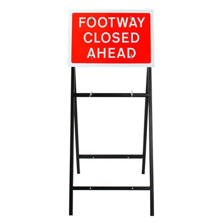Footway Closed Ahead Sign | Quick Fit (Face Only) | 600x450mm