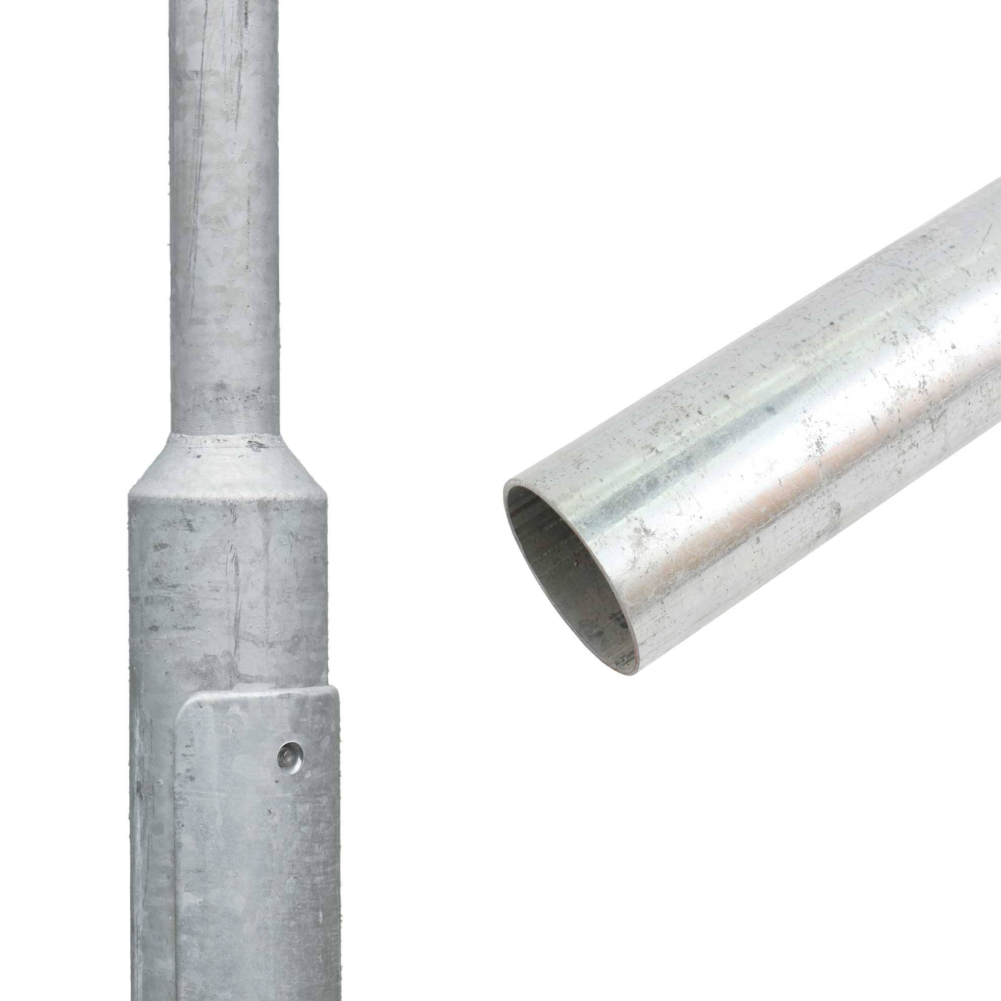 Wide Base Posts Galvanised Sign Posts 76mm Shaft in Various Lengths ...