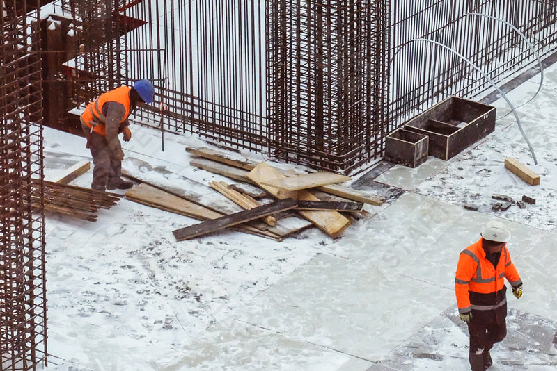 Construction Workers With Hard Hats
