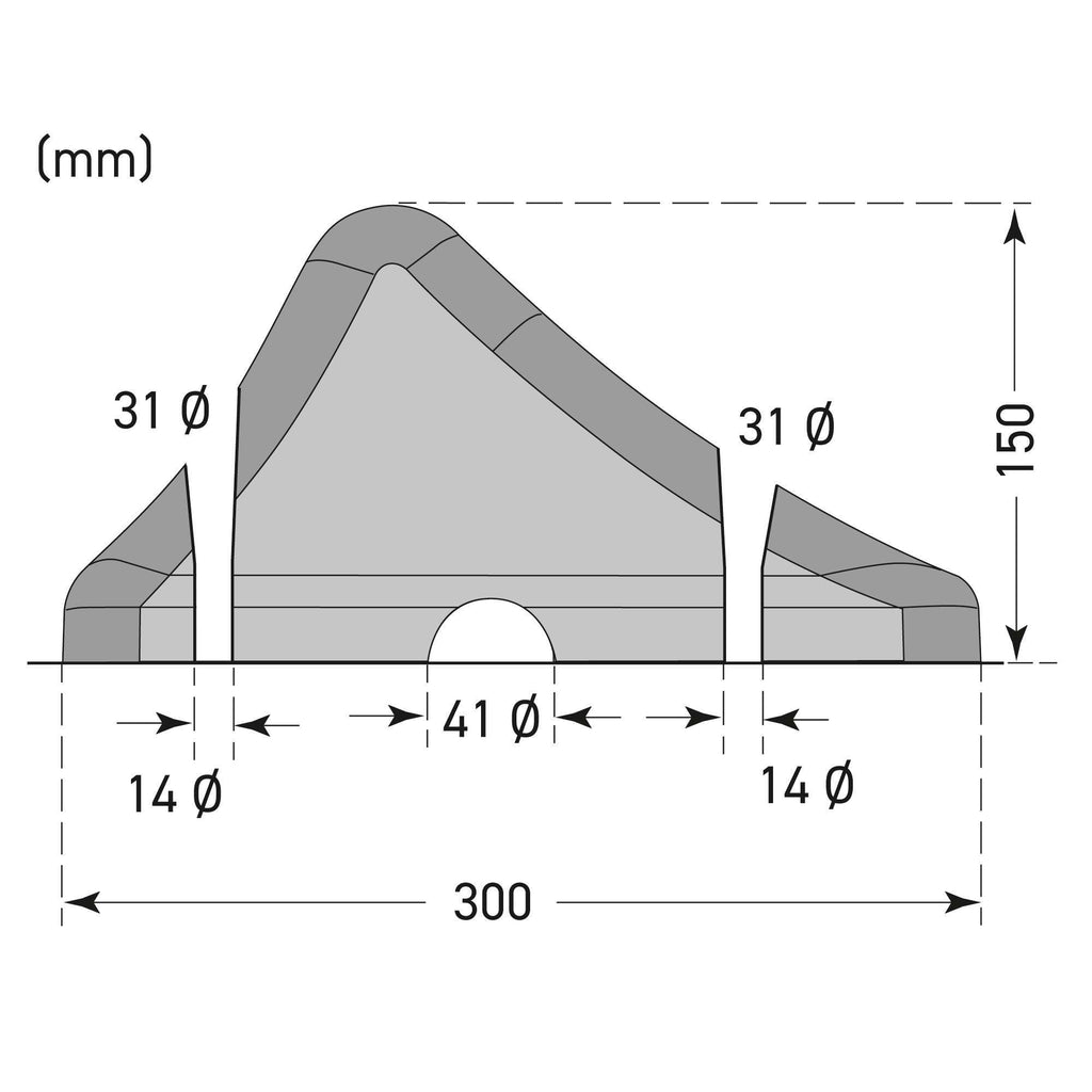 Heavy-Duty Wheel Stop HGV & Truck | 1000mm | Fixings Included