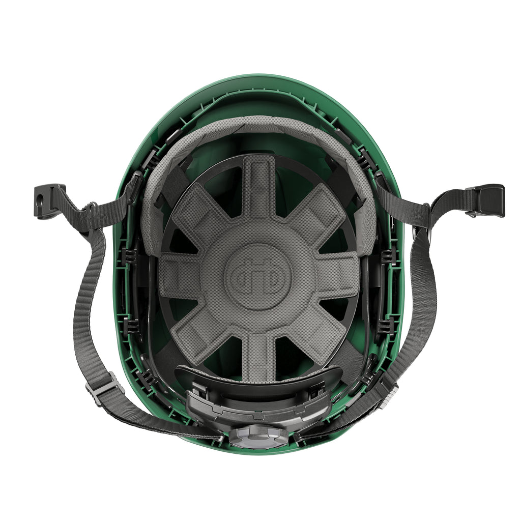 Hellberg Sector Safety Helmet (by Snickers) Micro Peak Wheel Ratchet Non-Vented | Green | 32404-001