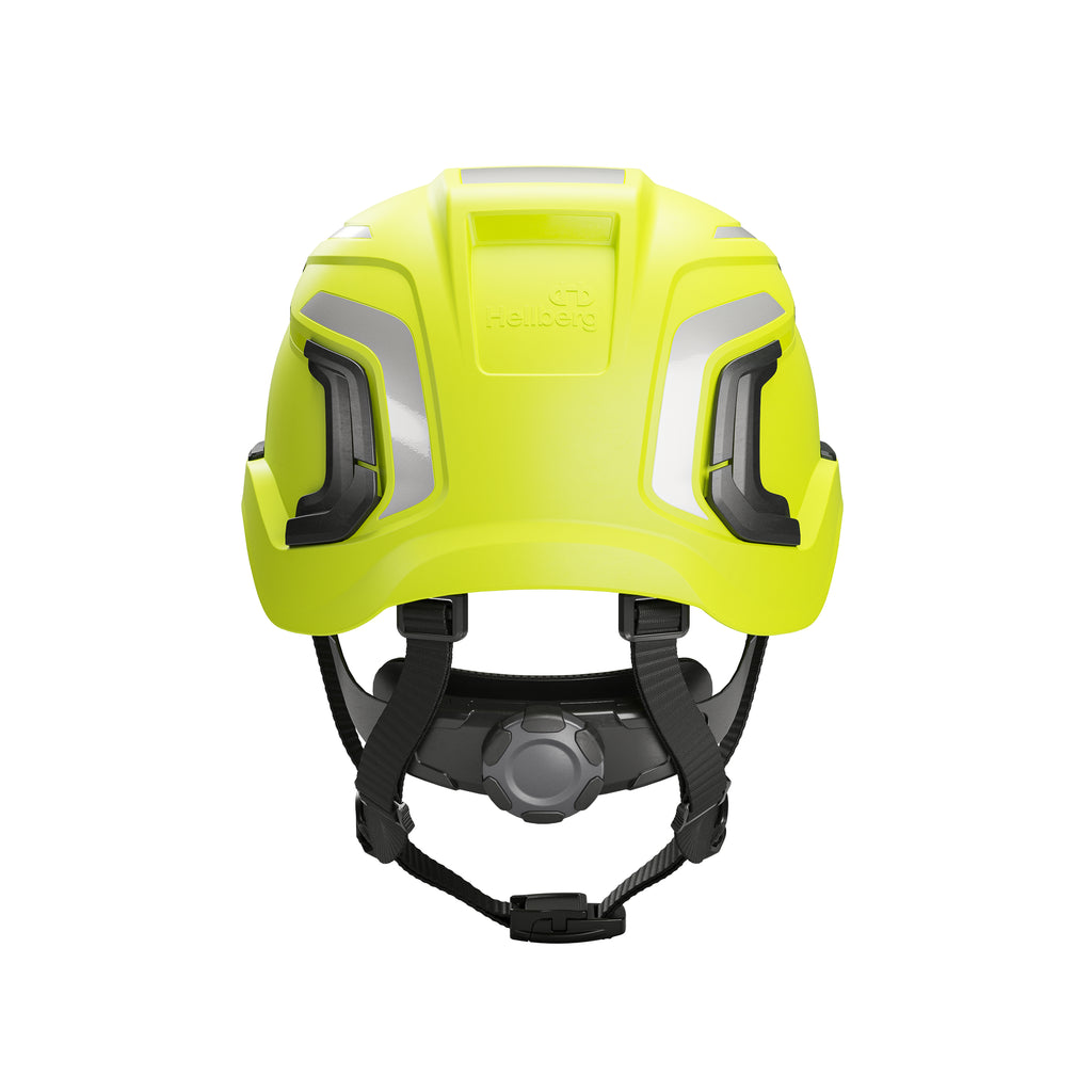 Hellberg Sector Safety Helmet (by Snickers) Micro Peak Wheel Ratchet Non-Vented | Neon Yellow | 32409-001