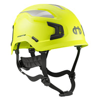 Hellberg Sector Safety Helmet (by Snickers) Micro Peak Wheel Ratchet Non-Vented | Neon Yellow | 32409-001