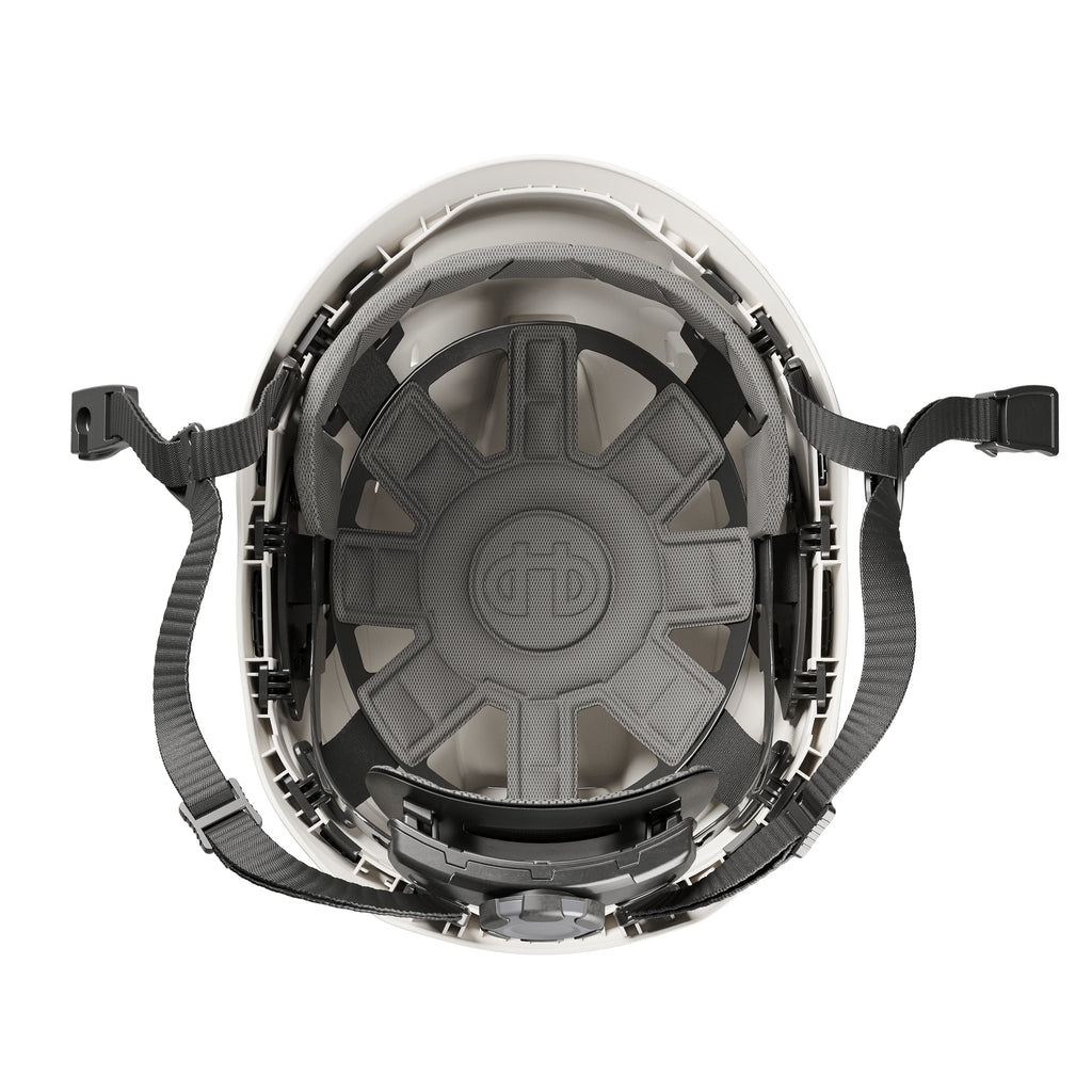 Hellberg Sector Safety Helmet (by Snickers) Micro Peak Wheel Ratchet Vented | White | 32502-001