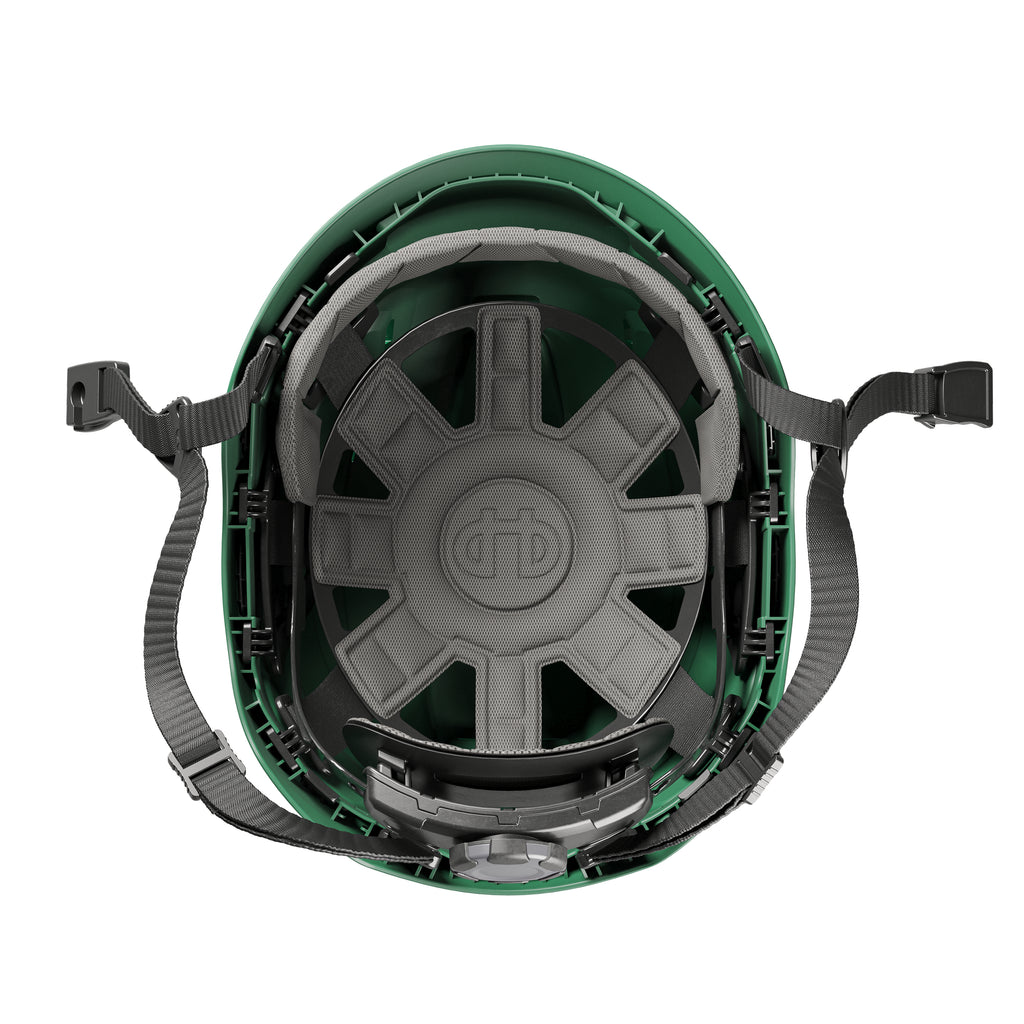 Hellberg Sector Safety Helmet (by Snickers) Micro Peak Wheel Ratchet Vented | Green | 32504-001